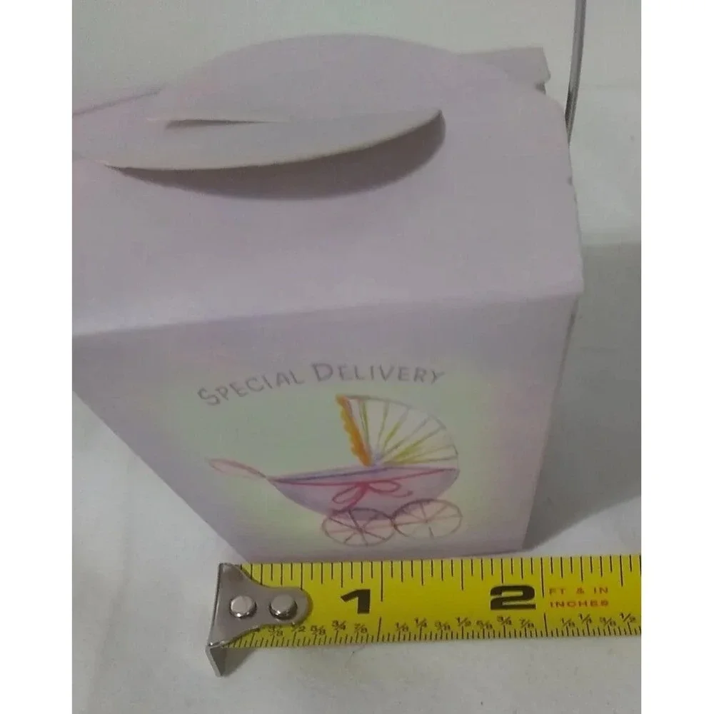 18 Mini Treat Boxes Baby Shower Special Delivery‎ Closable with Handle 2.5